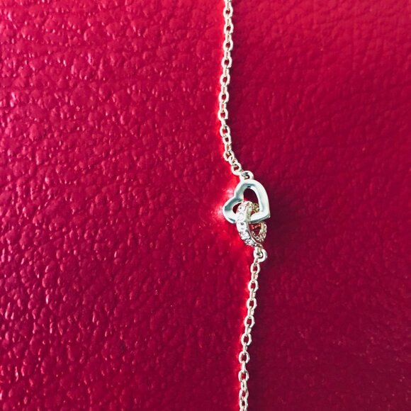 COACH HEART  SIGNATURE LONG STATION NECKLACE IN GOLD TONE 34" and Storag Bag - Picture 6 of 13